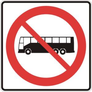 Accès interdit aux autobus interurbains