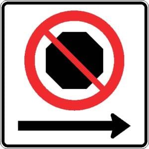 Interdiction d'arrêter flèche à droite