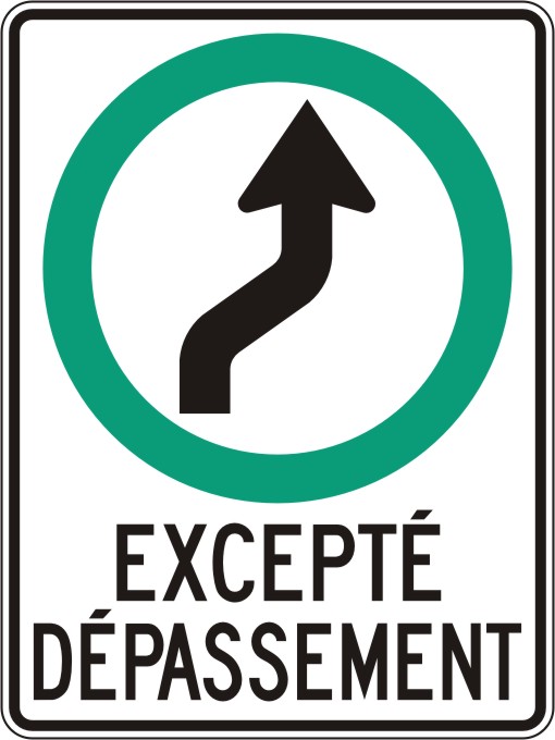 Ce panneau autorise le dépassement