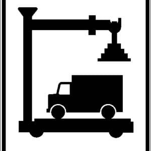Poste de contrôle routier avec flèche (Tôle)