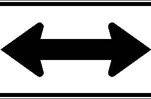Panonceau de direction à gauche et à droite