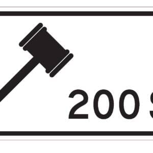 Panonceau amende 200 $