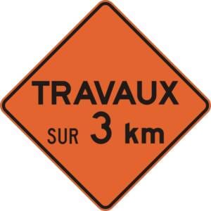 Étendue des travaux sur X kmT-030