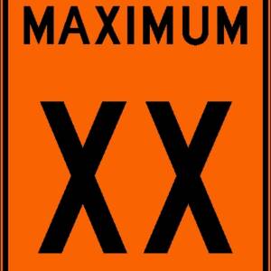 Limite de vitesse maximum XX T-070-1