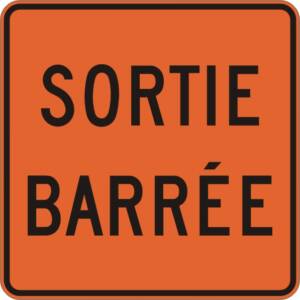 Sortie barrée T-080-4