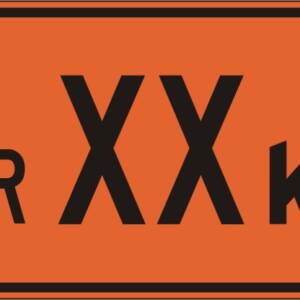 Signaux avancés de travaux, panonceau d'étendue des travaux T-250-P-4