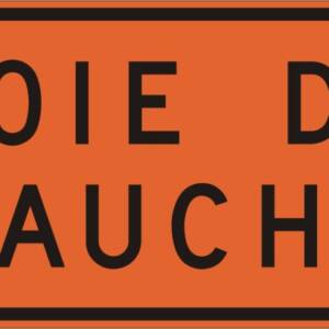 Panonceau voie de droite T-D-100-2-P-1