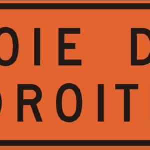 Panonceau voie de gauche T-D-100-2-P-2