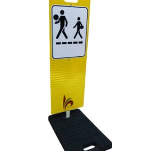 Balise ou bollard portative pour réduction de vitesse