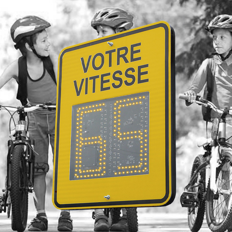 Afficheur de vitesse radar RAD52 - ambre